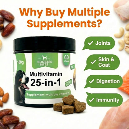 Booster Bites 25-in-1 Multivitamin Dog Treats x60