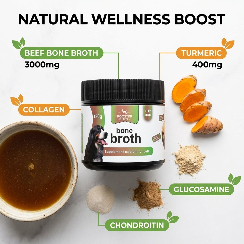 Booster Bites Bone Broth Powdered Supplement - Joint Care Powerhouse 180g