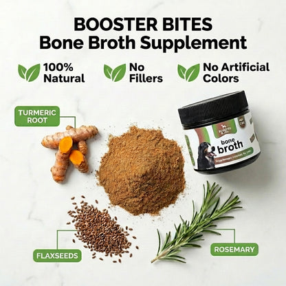 Booster Bites Bone Broth Powdered Supplement - Joint Care Powerhouse 180g